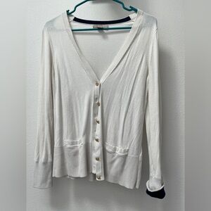 Banana Republic White Cardigan